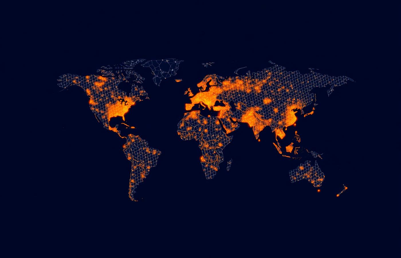 Illustrative network coverage visualisation with signal cells